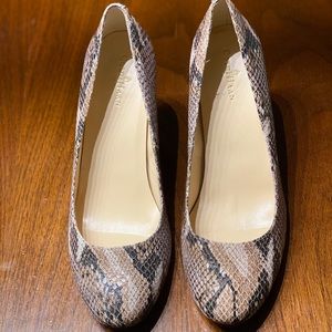 Cole Haan Snakeskin Print wedge